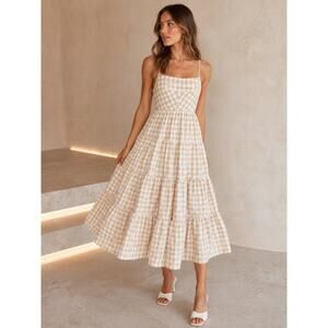 Petal & Pup Caia Midi Dress Gingham